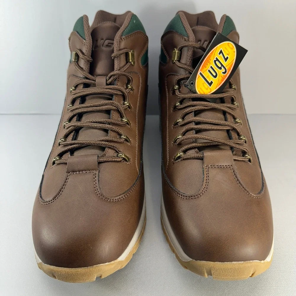 Lugz Rapid Boots Mens 13 Brown Green Synthetic Leather Rugged NEW MRAPIV-7264
